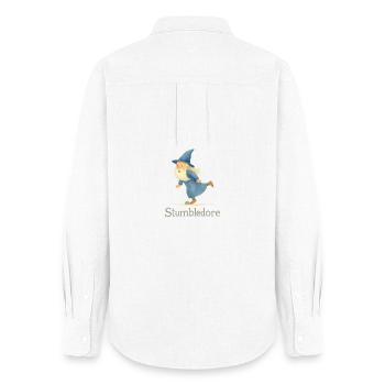 Spucledore Wizard (taille moyenne) - Chemise Oxford Femme - blanc - Dos - AI Model Female 172 light (172cm)