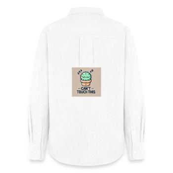 Can't Touch This - Women's Oxford Shirt - white - Back - AI Model Female 172 light (172cm)