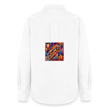 Clé de l’âme - Chemise Oxford Femme - blanc - Dos - AI Model Female 172 light (172cm)