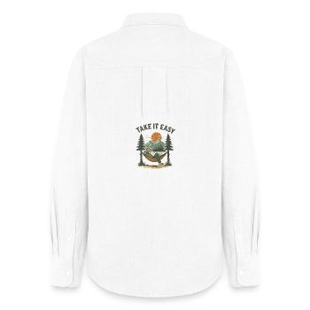 Take It Easy - Women's Oxford Shirt - white - Back - AI Model Female 172 light (172cm)