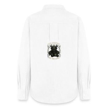 Dark Roast Coffee Demon - Frauen Oxford Hemd - Weiß - Hinten - AI Model Female 172 light (172cm)