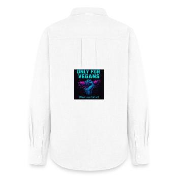 Only for vegans - Women's Oxford Shirt - white - Back - AI Model Female 172 light (172cm)