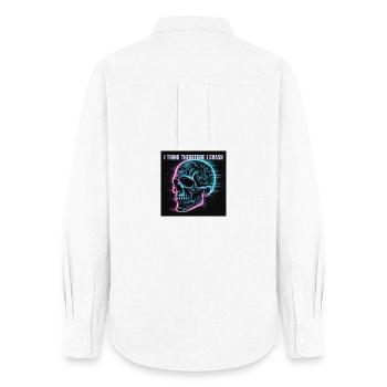 Cyberpunk Neon Skull - Women's Oxford Shirt - white - Back - AI Model Female 172 light (172cm)