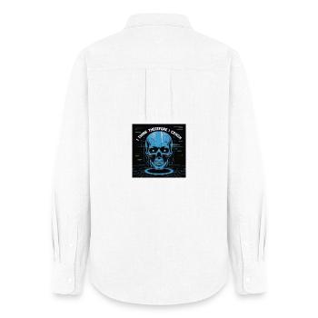Cybernetic skeleton of reflection - Women's Oxford Shirt - white - Back - AI Model Female 172 light (172cm)