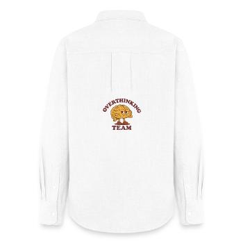 Overthinking Team - Women's Oxford Shirt - white - Back - AI Model Female 172 light (172cm)