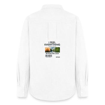 I Feel Everything: Visual Piece Barcelona - Women's Oxford Shirt - white - Back - AI Model Female 172 light (172cm)