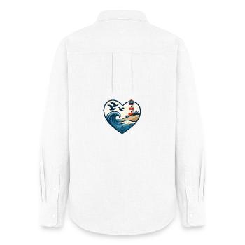 Love of the Baltic Sea - Women's Oxford Shirt - white - Back - AI Model Female 172 light (172cm)