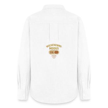 Wochennemodenswitch Humor Design - Women's Oxford Shirt - white - Back - AI Model Female 172 light (172cm)
