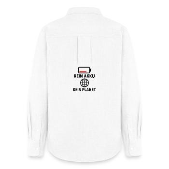 Eco-Conscious Statement T-Shirt - Women's Oxford Shirt - white - Back - AI Model Female 172 light (172cm)