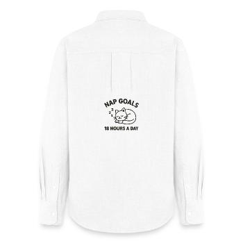 Nap Goals - Women's Oxford Shirt - white - Back - AI Model Female 172 light (172cm)