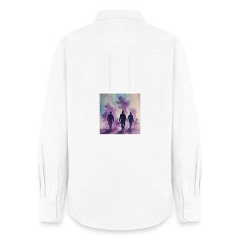 Mon côté obscur - Chemise Oxford Femme - blanc - Dos - AI Model Female 172 light (172cm)
