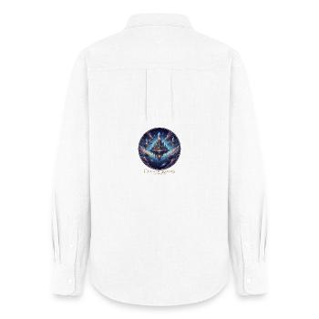 Château céleste dans l'espace - Chemise Oxford Femme - blanc - Dos - AI Model Female 172 light (172cm)