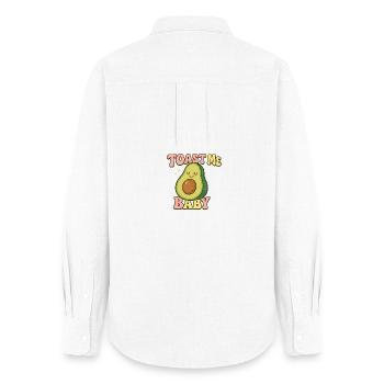 Toast à l’avocat Design pour bébé - Chemise Oxford Femme - blanc - Dos - AI Model Female 172 light (172cm)