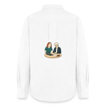 Mamie Karin - Chemise Oxford Femme - blanc - Dos - AI Model Female 172 light (172cm)