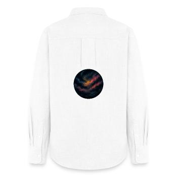 Orange night swirling sky - Women's Oxford Shirt - white - Back - AI Model Female 172 light (172cm)