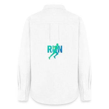 Dynamic Runner RUN - Women's Oxford Shirt - white - Back - AI Model Female 172 light (172cm)