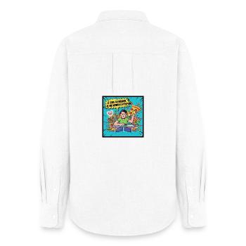 Diät und Hoffnungen Comics - Frauen Oxford Hemd - Weiß - Hinten - AI Model Female 172 light (172cm)