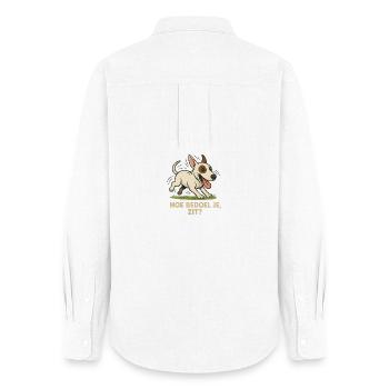 Bull terrier funny - Women's Oxford Shirt - white - Back - AI Model Female 172 light (172cm)