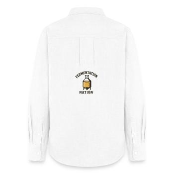 Fermentation Nation - Women's Oxford Shirt - white - Back - AI Model Female 172 light (172cm)