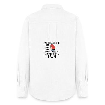 Noël, c’est quand le ventre grandit - Chemise Oxford Femme - blanc - Dos - AI Model Female 172 light (172cm)