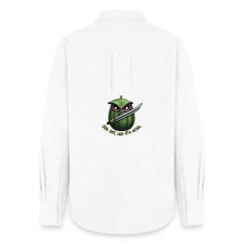 Wassermelone Ninja: Ein Schnitt Ende - Frauen Oxford Hemd - Weiß - Hinten - AI Model Female 172 light (172cm)