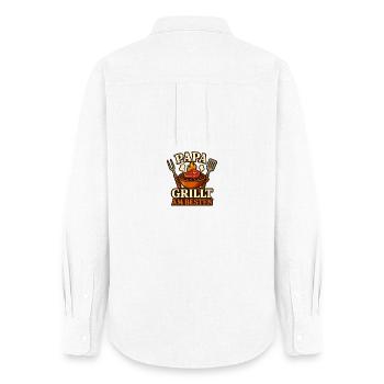 Dad grills best - grill master Held at the grill - Women's Oxford Shirt - white - Back - AI Model Female 172 light (172cm)