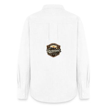 La vie à la vitesse prise, ouverte, bien sûr, décapotable - Chemise Oxford Femme - blanc - Dos - AI Model Female 172 light (172cm)