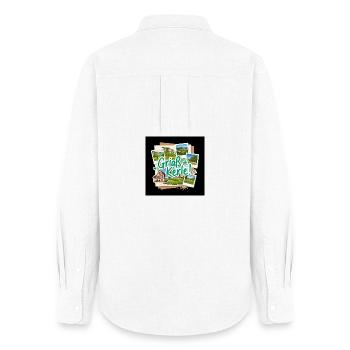 Hello guys! Bavarian landscape - Women's Oxford Shirt - white - Back - AI Model Female 172 light (172cm)