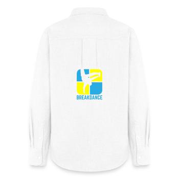 Breakdance - Frauen Oxford Hemd - Weiß - Hinten - AI Model Female 172 light (172cm)