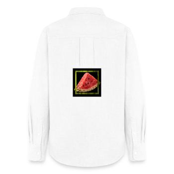 Abstract Watermelon - Women's Oxford Shirt - white - Back - AI Model Female 172 light (172cm)
