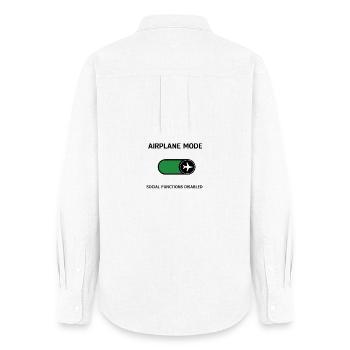 MODE AVION | Fonctions sociales handicapées - Chemise Oxford Femme - blanc - Dos - AI Model Female 172 light (172cm)