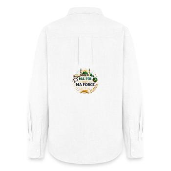 Muslim Religious Message, Islamic Spirituality - Women's Oxford Shirt - white - Back - AI Model Female 172 light (172cm)