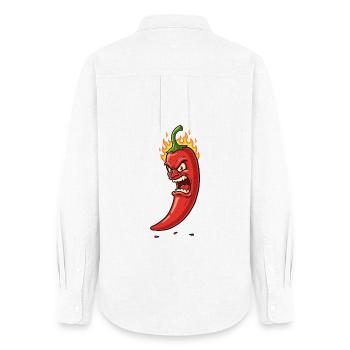 Raging Flame Chili - Women's Oxford Shirt - white - Back - AI Model Female 172 light (172cm)
