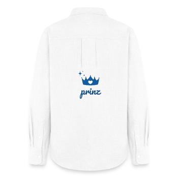 Prinz - Der einzige Prinz mit Krone in Blau - Frauen Oxford Hemd - Weiß - Hinten - AI Model Female 172 light (172cm)