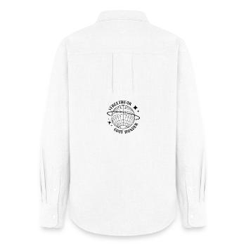 Streetware - Frauen Oxford Hemd - Weiß - Hinten - AI Model Female 172 light (172cm)
