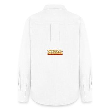 Original seit 71 Retro Tee - Frauen Oxford Hemd - Weiß - Hinten - AI Model Female 172 light (172cm)