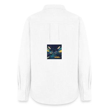 Neon Tunnel Subway Berlin - Women's Oxford Shirt - white - Back - AI Model Female 172 light (172cm)