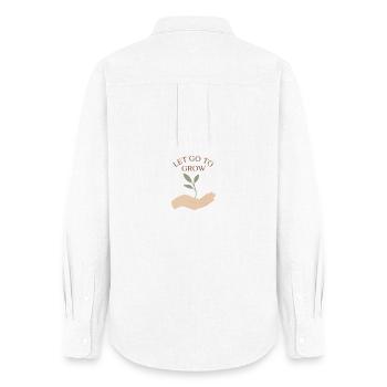Lâche Aller pour Grandir - Chemise Oxford Femme - blanc - Dos - AI Model Female 172 light (172cm)