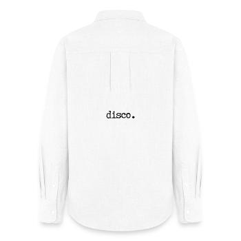 Disco. - Women's Oxford Shirt - white - Back - AI Model Female 172 light (172cm)