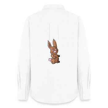 Henriette Hase - Chemise Oxford Femme - blanc - Dos - AI Model Female 172 light (172cm)