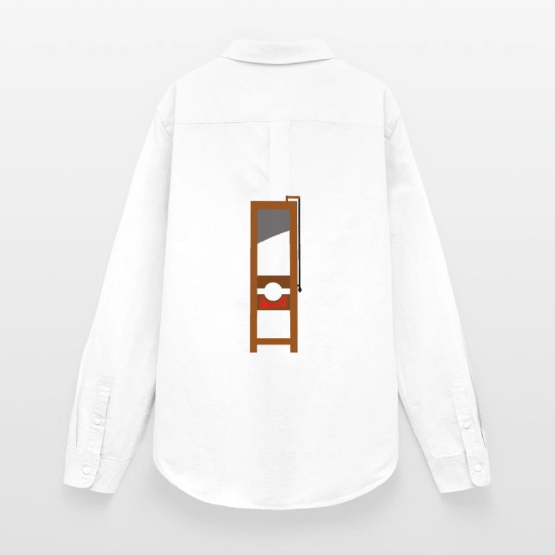 Guillotine Drop Axe Scaffold Execution Horror Women's Oxford Shirt