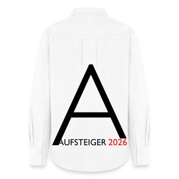 Aufsteiger 2026 Aufstieg - Frauen Oxford Hemd - Weiß - Hinten - AI Model Female 172 light (172cm)