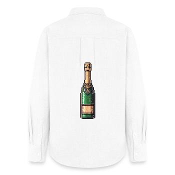 PixelChampagne Bottle Retro - Women's Oxford Shirt - white - Back - AI Model Female 172 light (172cm)