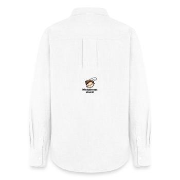 Tête rêveuse Mentalement absent - Chemise Oxford Femme - blanc - Dos - AI Model Female 172 light (172cm)