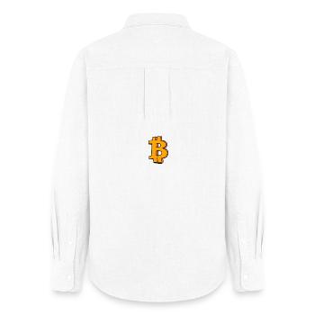 Bitcoin Symbol - Frauen Oxford Hemd - Weiß - Hinten - AI Model Female 172 light (172cm)
