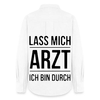 Lass mich Arzt - Frauen Oxford Hemd - Weiß - Hinten - AI Model Female 172 light (172cm)
