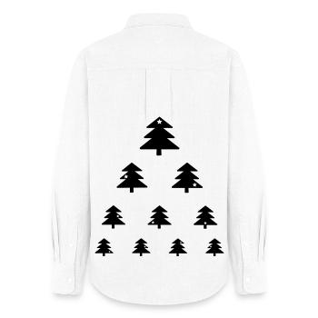 Test oculaire de l’arbre de Noël - Chemise Oxford Femme - blanc - Dos - AI Model Female 172 light (172cm)