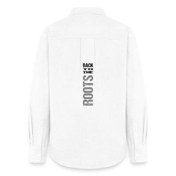 Back to the roots - Women's Oxford Shirt - white - Back - AI Model Female 172 light (172cm)