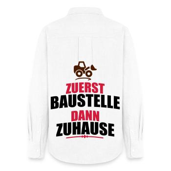 chantier de construction - Chemise Oxford Femme - blanc - Dos - AI Model Female 172 light (172cm)