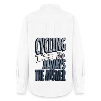 Cycling is always the answer - Frauen Oxford Hemd - Weiß - Hinten - AI Model Female 172 light (172cm)